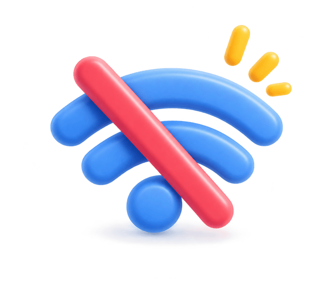 A disconnected Wi-Fi signal